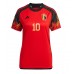 Belgicko Eden Hazard #10 Domáci Ženy futbalový dres MS 2022 Krátky Rukáv